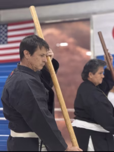 Yo en mis comienzos del Kobudo.